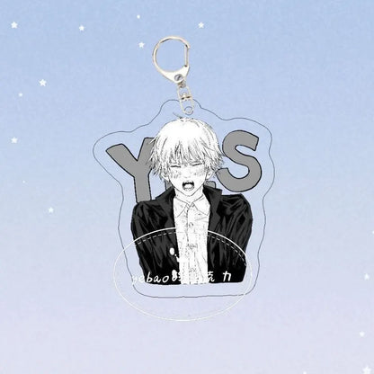 B&W Reze & Denji Keychains